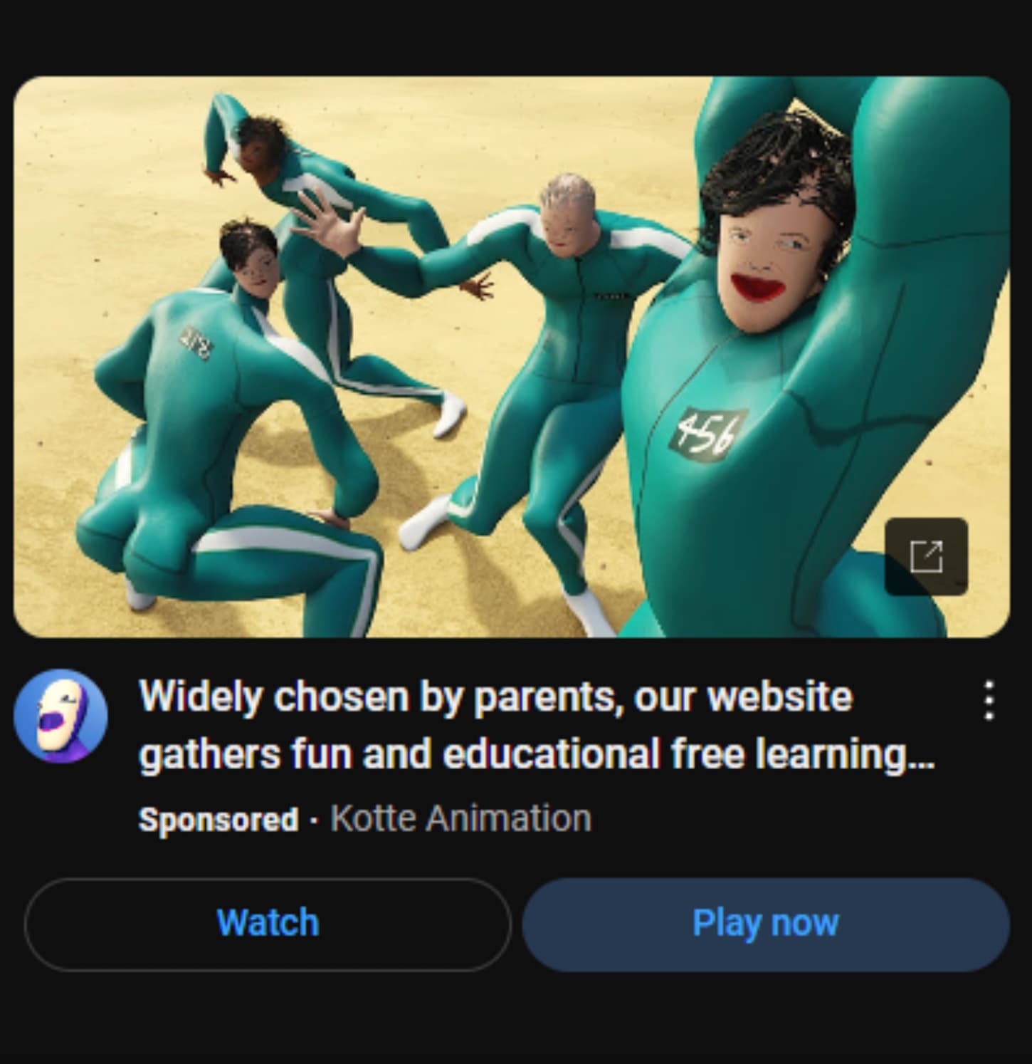 pro squid game players be like - 218 456 Widely chosen by parents, our website gathers fun and educational free learning... Sponsored Kotte Animation Watch Play now